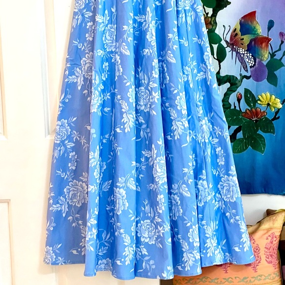 🌺🎉HP🎉🌺 NWT Staud Wells Midi Dress Blue Rose 🌟VERY RARE🌟 - Picture 13 of 16